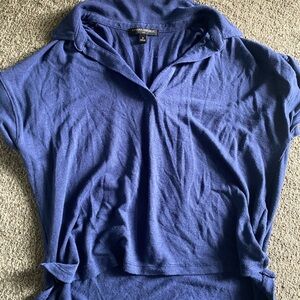 Banana Republic Women’s Short Sleeve Polo Tunic - Blue